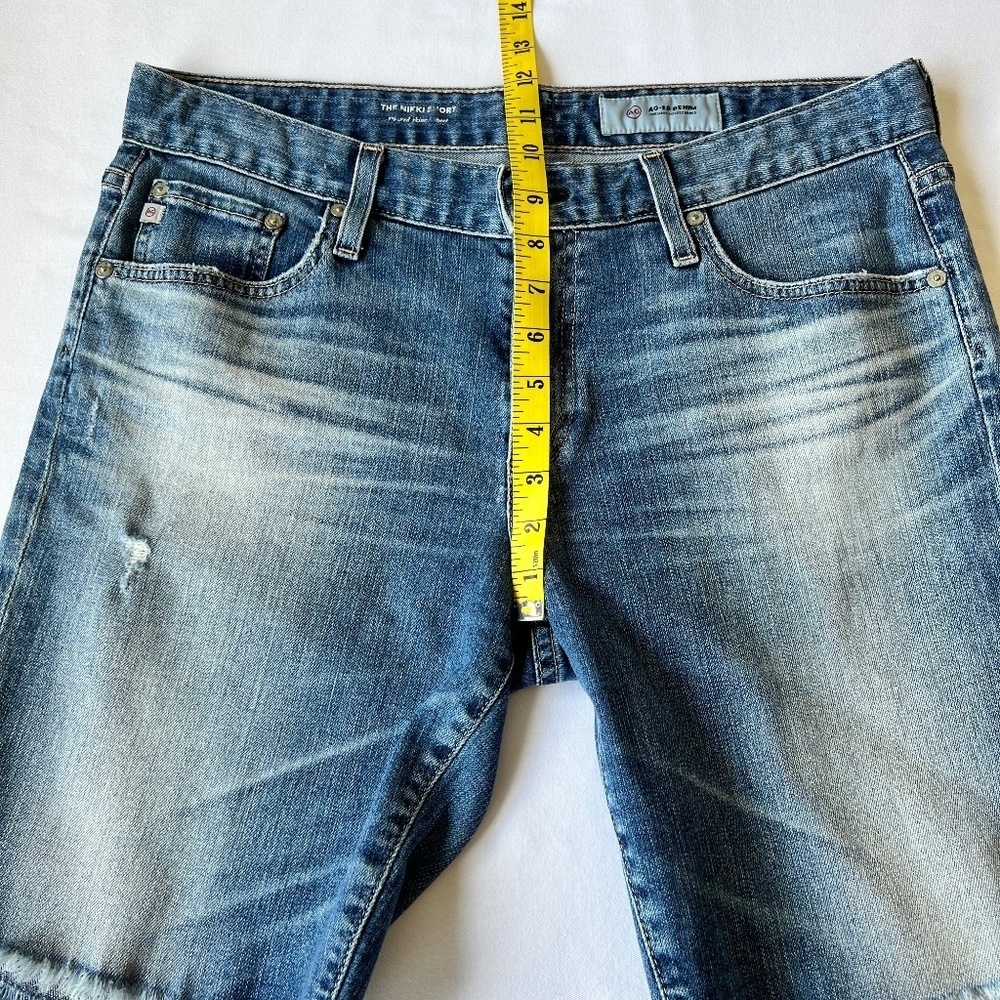 *FIRM PRICE* Adriano Goldschmied Nikki Distressed Cut-Off Relaxed Skinny Shorts - Picture 8 of 10